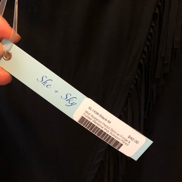 She + Sky Skirt w/ Fringe NWT Medium - Picture 6 of 6